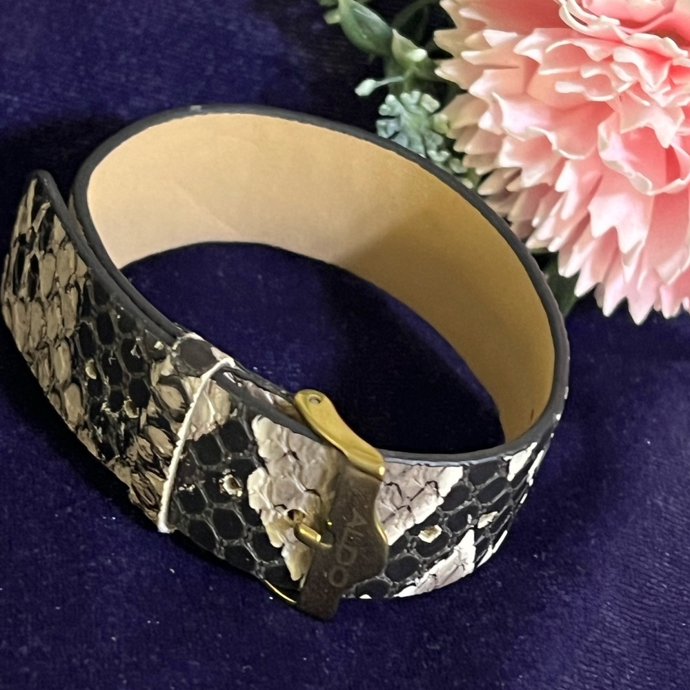 faux snake animal print belt bracelet - Picture 1 of 2